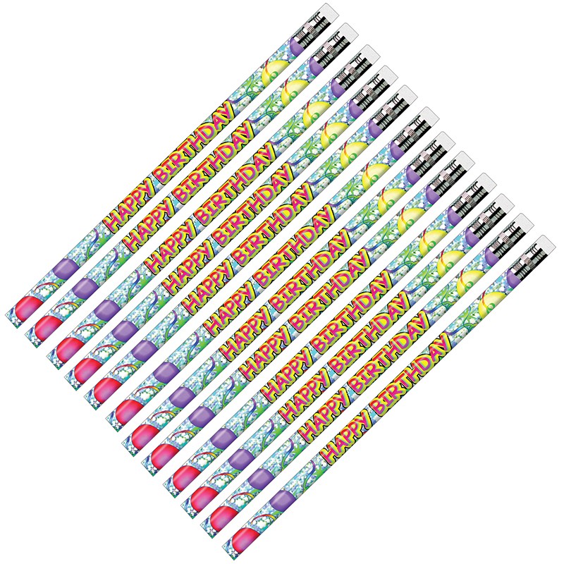 Happy Birthday Glitz Pencils, Pack of 12