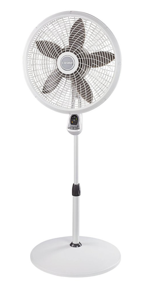 18? Remote Control Cyclone Pedestal Fan, White