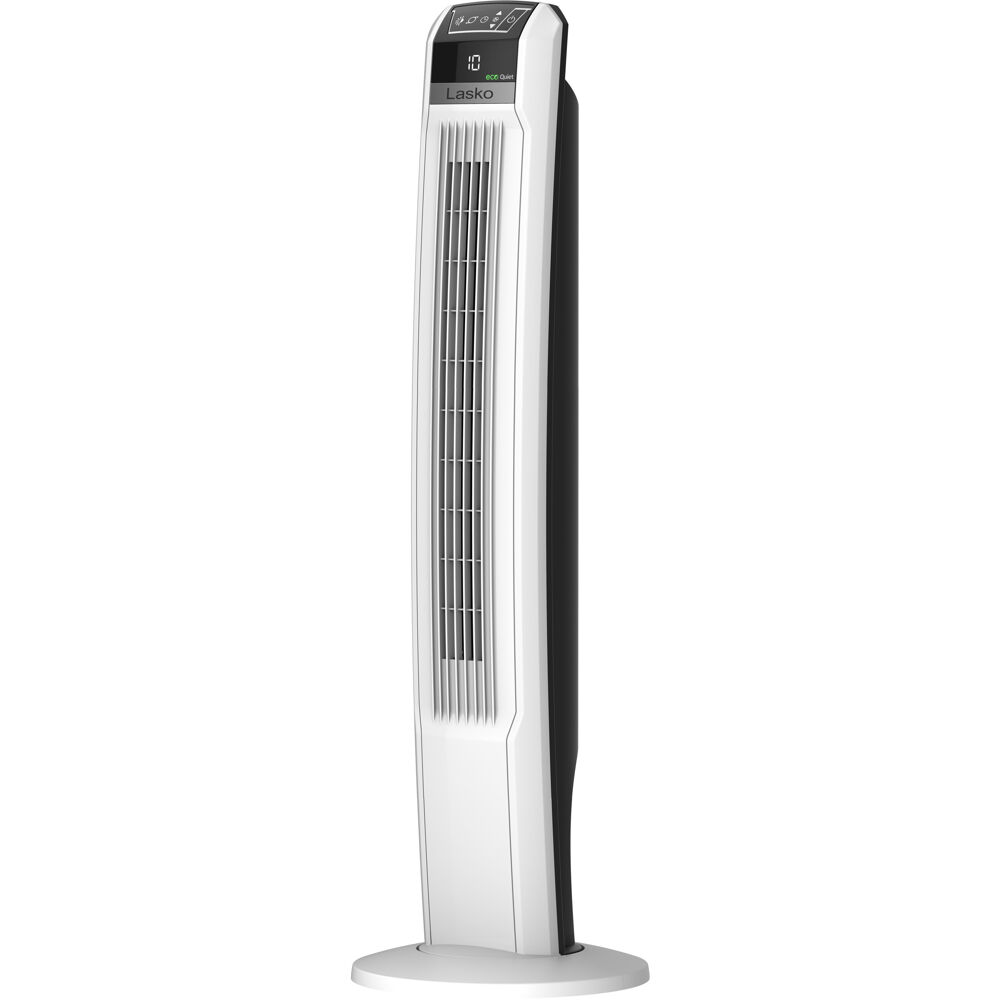 Lasko 42" EcoQuiet DC Motor Tower Fan, White