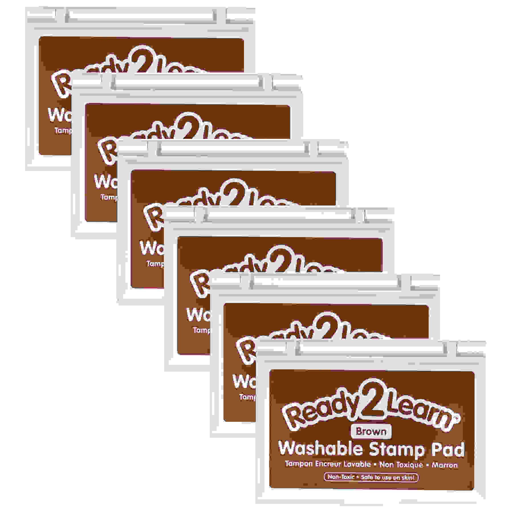 Washable Stamp Pad - Brown - Pack of 6