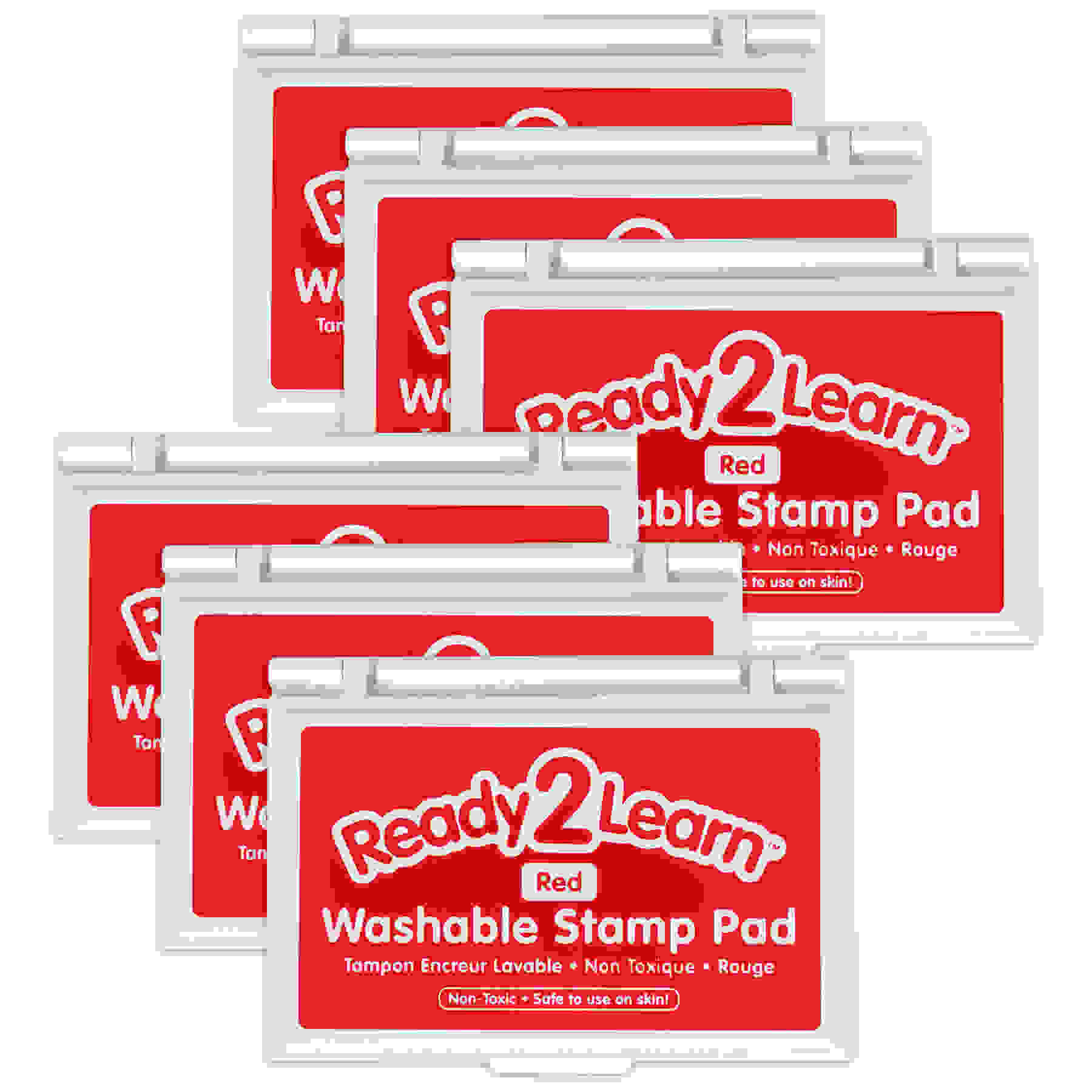 Washable Stamp Pad - Red - Pack of 6