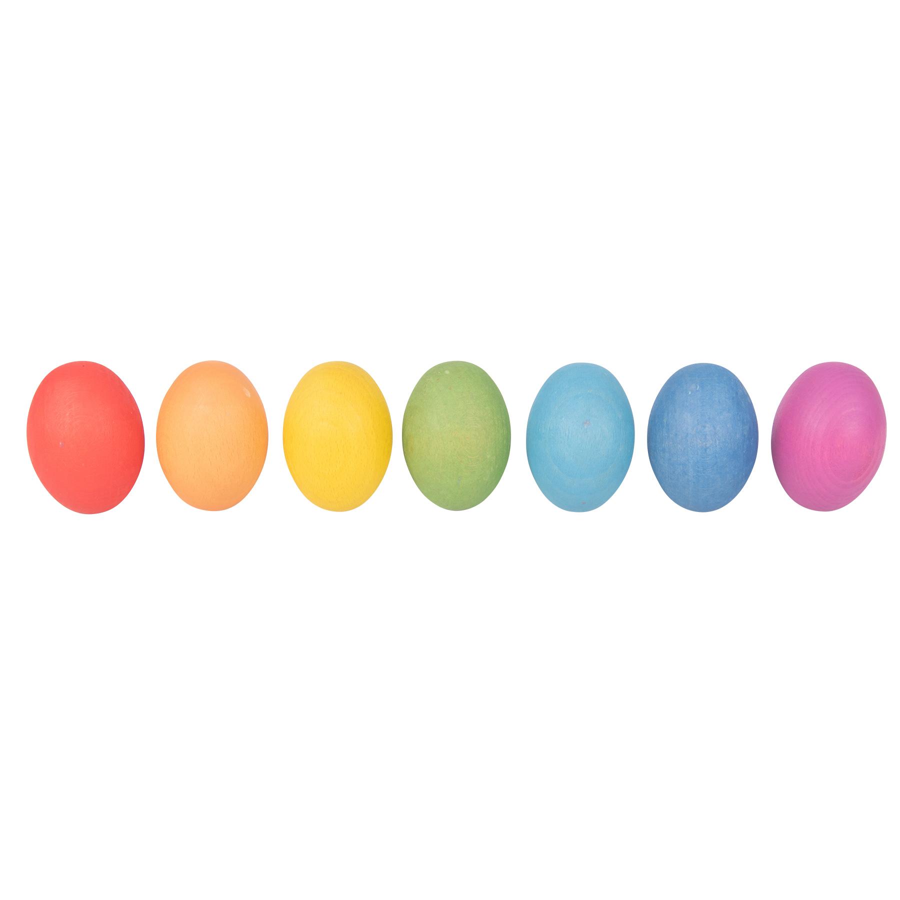 Rainbow Wooden Eggs - Set of 7 - Wooden Toys for Babies and Toddlers - Assorted Colors - For Ages 10m+ - Inspire Curiosity With 