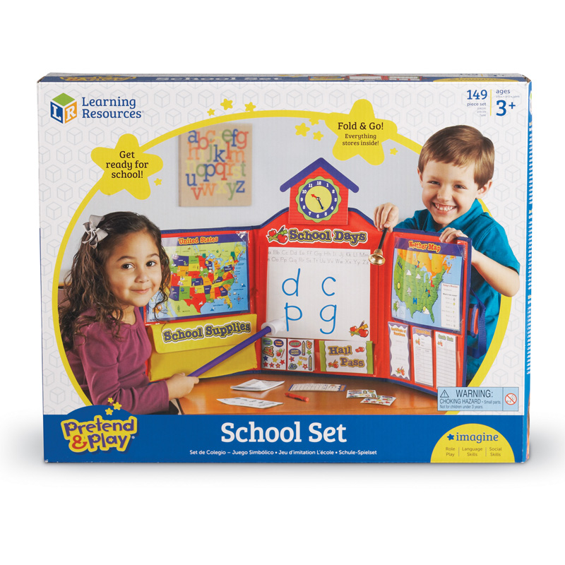 Pretend & Play School Set w/US Map