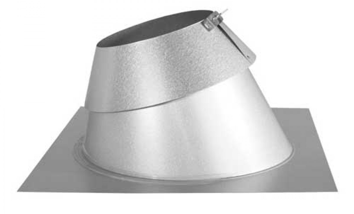 6" Secure Temp Roof Flashing, 1/12-7/12 Pitch With Storm Collar, Galvalume