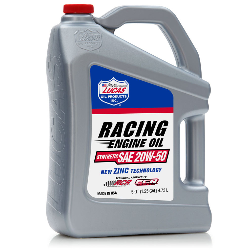 Lucas Oil Synthetic SAE 20W 50 Racing Motor Oil  5 Quart