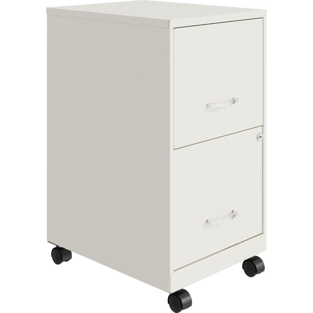 LYS Mobile File Cabinet - 14.3" x 18" x 26.5" - 2 x Drawer(s) for File, Document - Letter - Glide Suspension, Locking Drawer, Mo