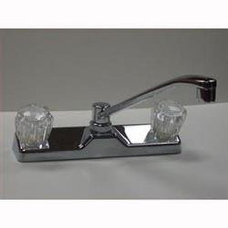 Utopia 8In Chrome Kitchen Faucet -Clear Handles Made In Usa 5 Year Warranty