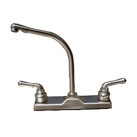 Utopia 8In Brush Nickel Faucet High Rise Spout Tea Pot Handles Made In Usa