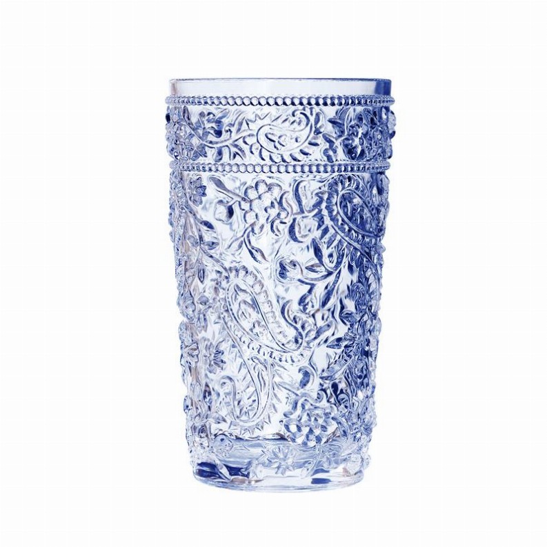 Acrylic Paisley Hi-Ball - Blue 17 oz. Set of 4