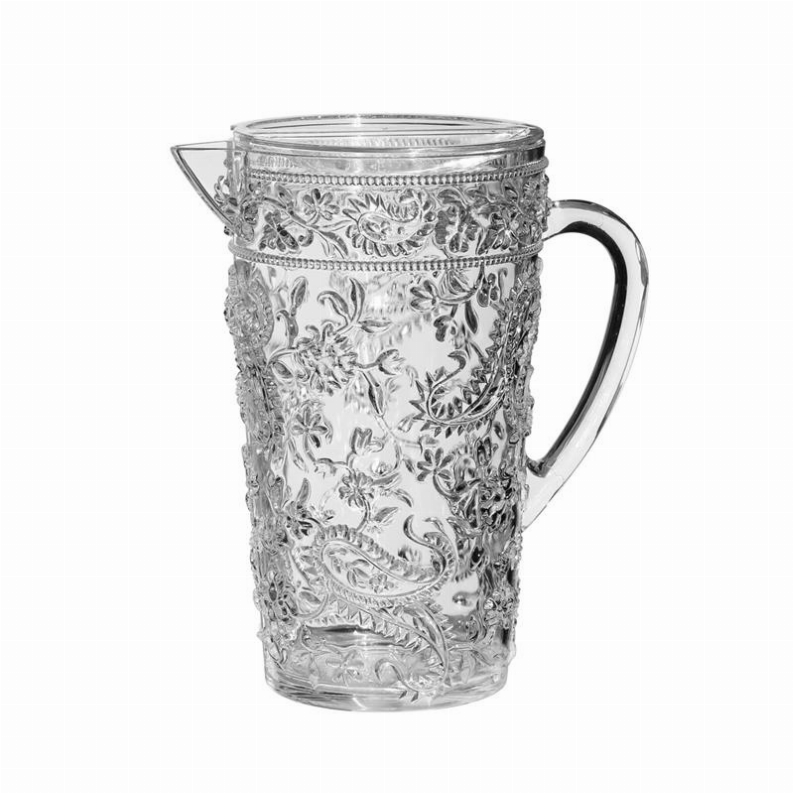 Acrylic Paisley Pitcher - Clear 2.5 qt