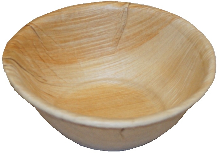Leaf & Fiber 100% Compostable, Eco-Friendly Palm Leaf Bowl, 5-Inch Round, 100 Count