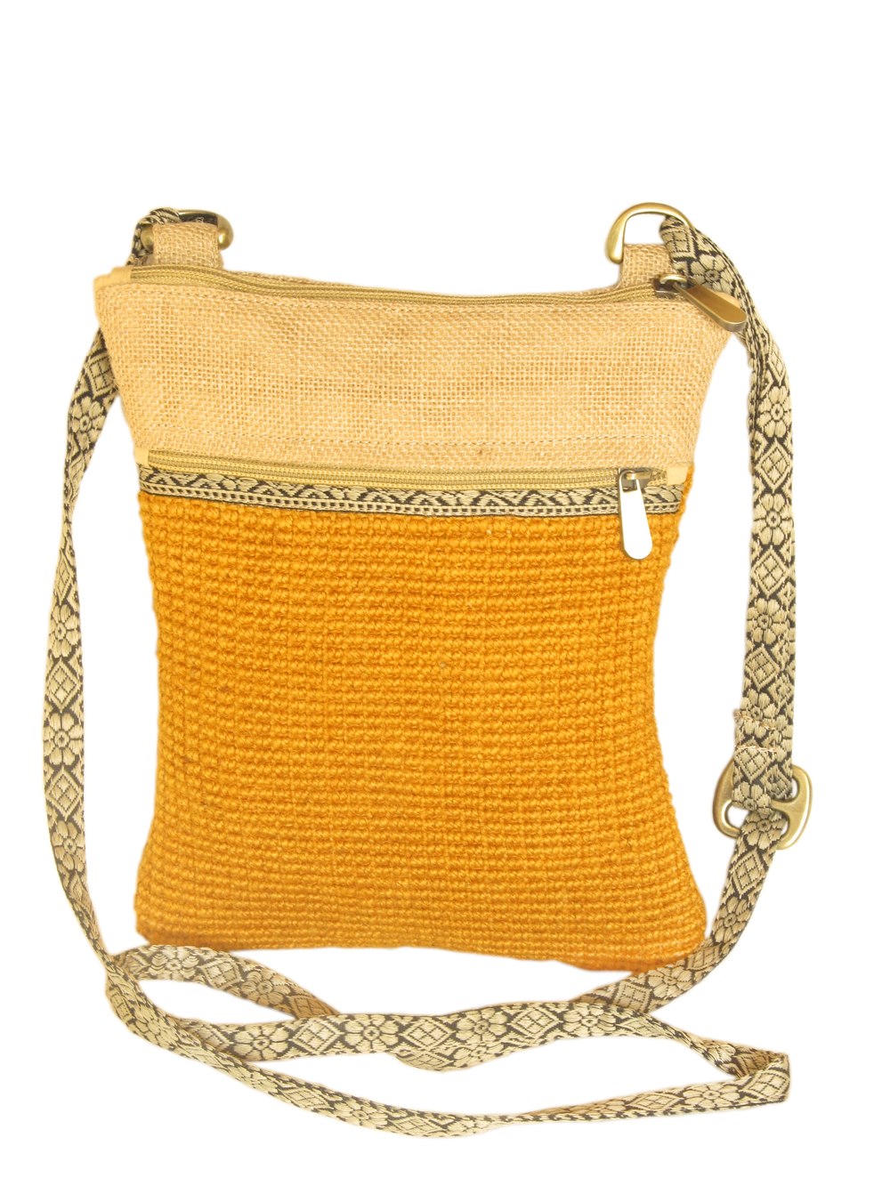 Leaf & Fiber Eco-Friendly Cross-Body Bag - Honey