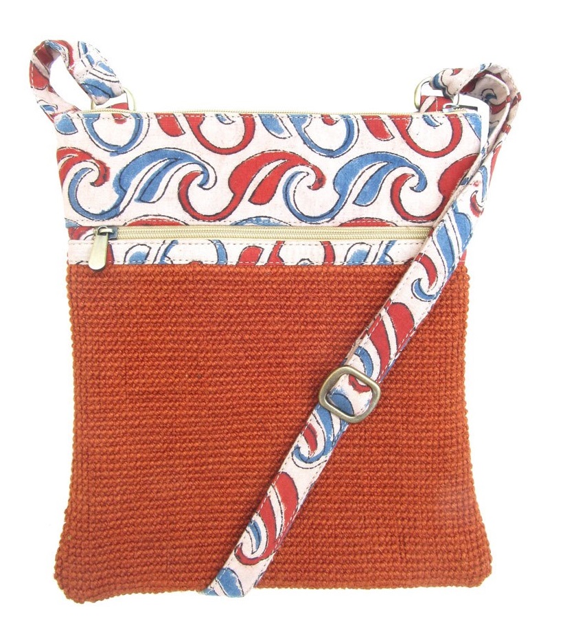 Leaf & Fiber Eco-Friendly IPAD Designer Cross-Body Bag - Orange