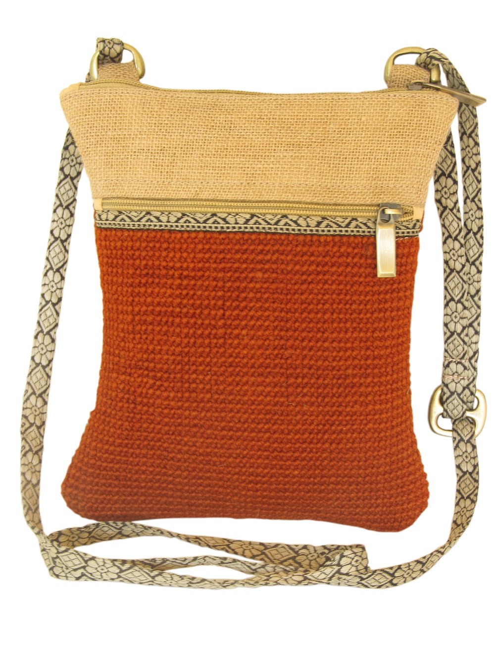 Leaf & Fiber Kindle Eco-Friedly Cross-Body Bag - Orange