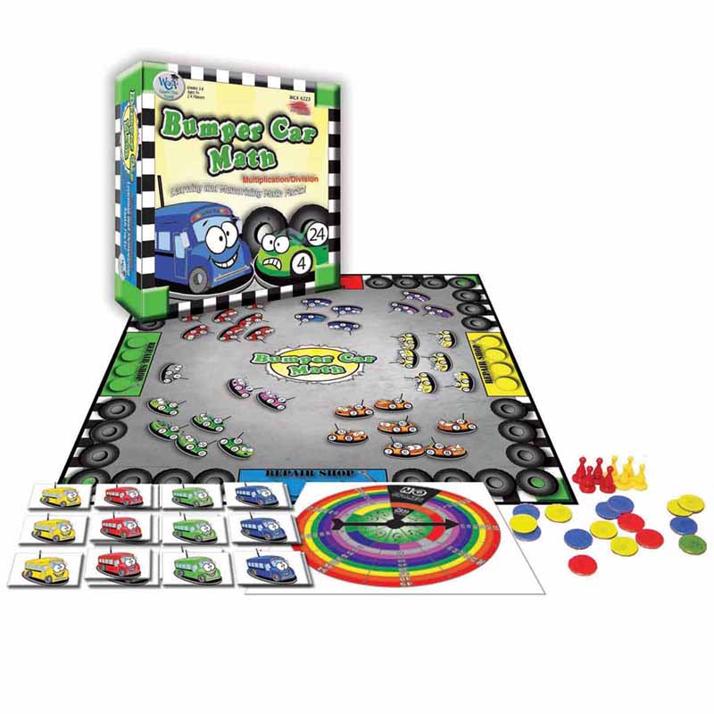 Bumper Car Math Game Multiplication, Division