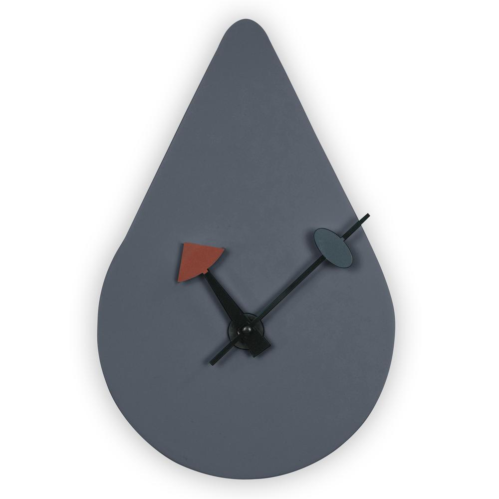 LeisureMod Manchester Modern Rain Drop Design Silent Non-Ticking Wall Clock MCLT14DGR