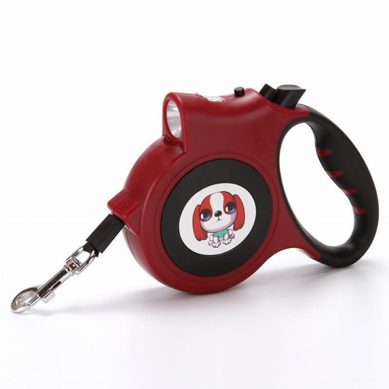 LED Lighted Retractable Nylon Dog Leash