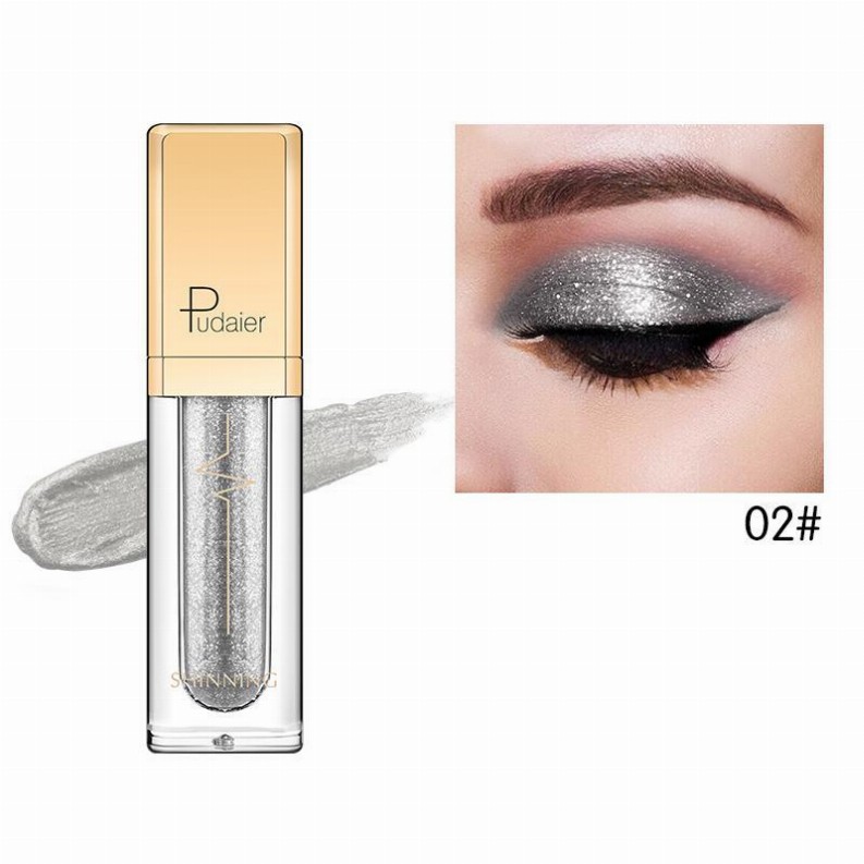Pudaier Glitter & Glow Liquid Eyeshadow - # 02 Silver