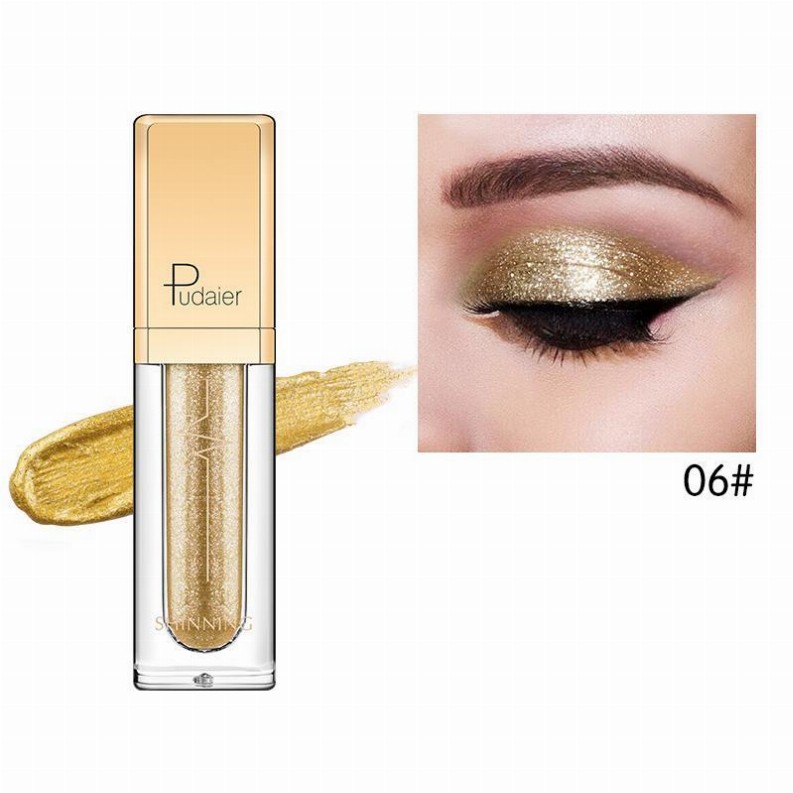 Pudaier Glitter & Glow Liquid Eyeshadow - # 06 Dark Gold