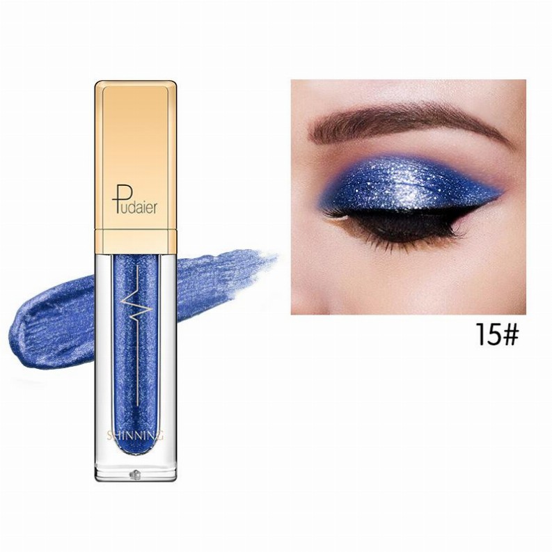 Pudaier Glitter & Glow Liquid Eyeshadow - # 15 Dark Blue