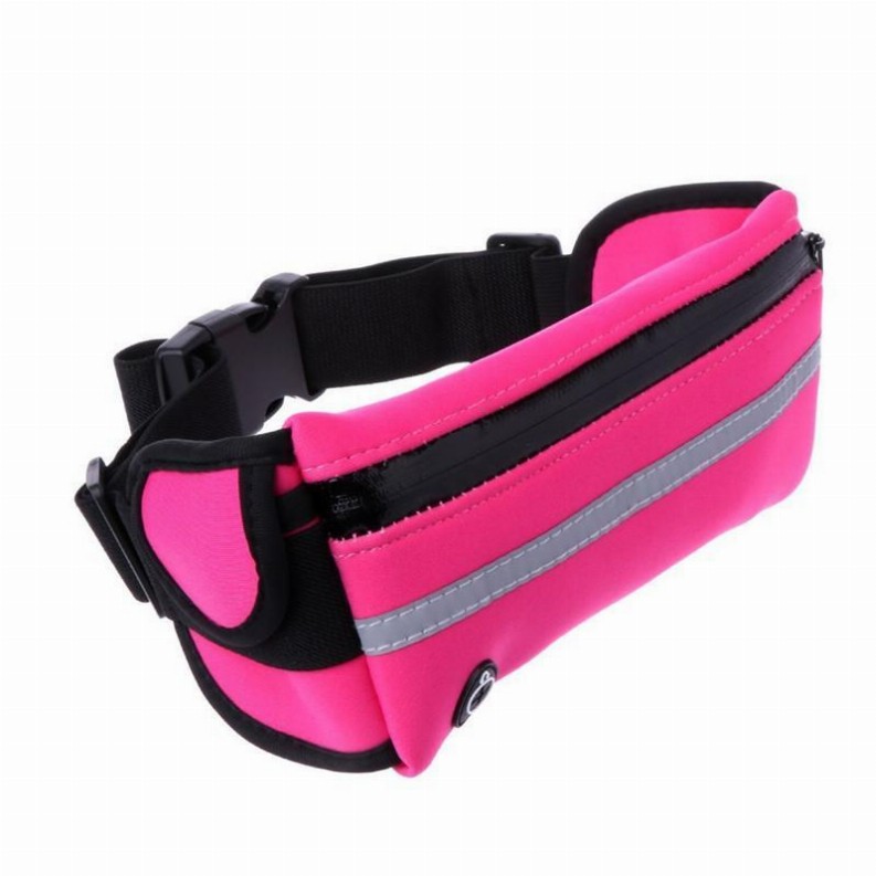 Velocity Water-Resistant Sports Running Belt and Fanny Pack for Outdoor Sports - Rose Red