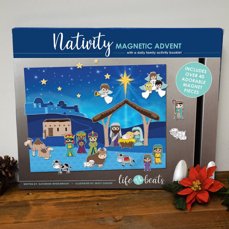 Nativity Magnetic Advent Calendar with a daily family activity booklet