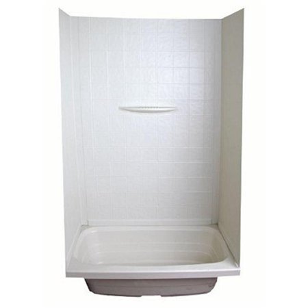 24IN X 40IN X 62IN BATHTUB & SHOWER PAN SURROUND; 1-PIECE DESIGN; PICTURE FRAME FINISH - PARCHMENT