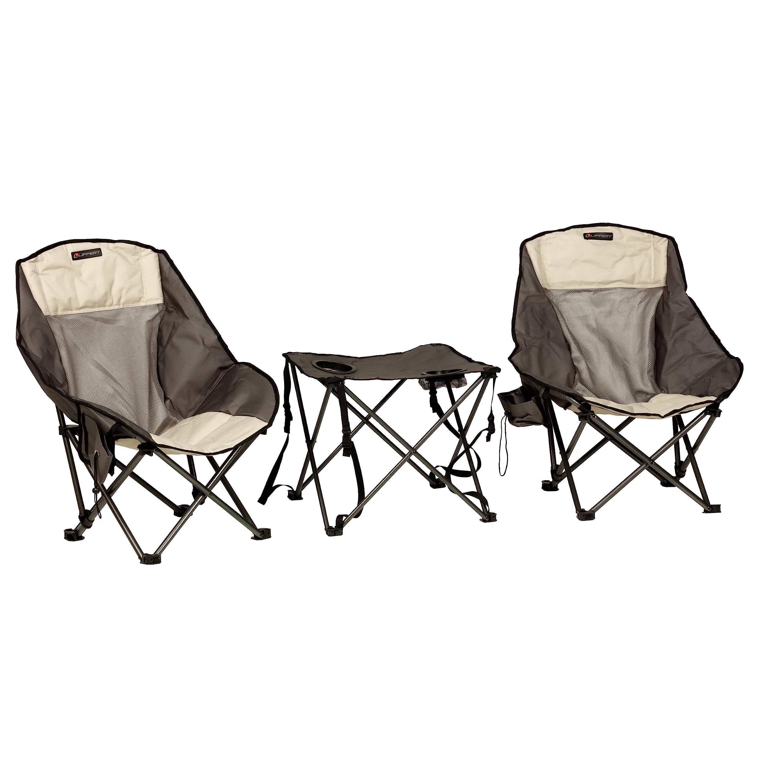 CAMPFIRE 3 PIECE OVERLANDING CHAIR SET SAND/DARK GREY