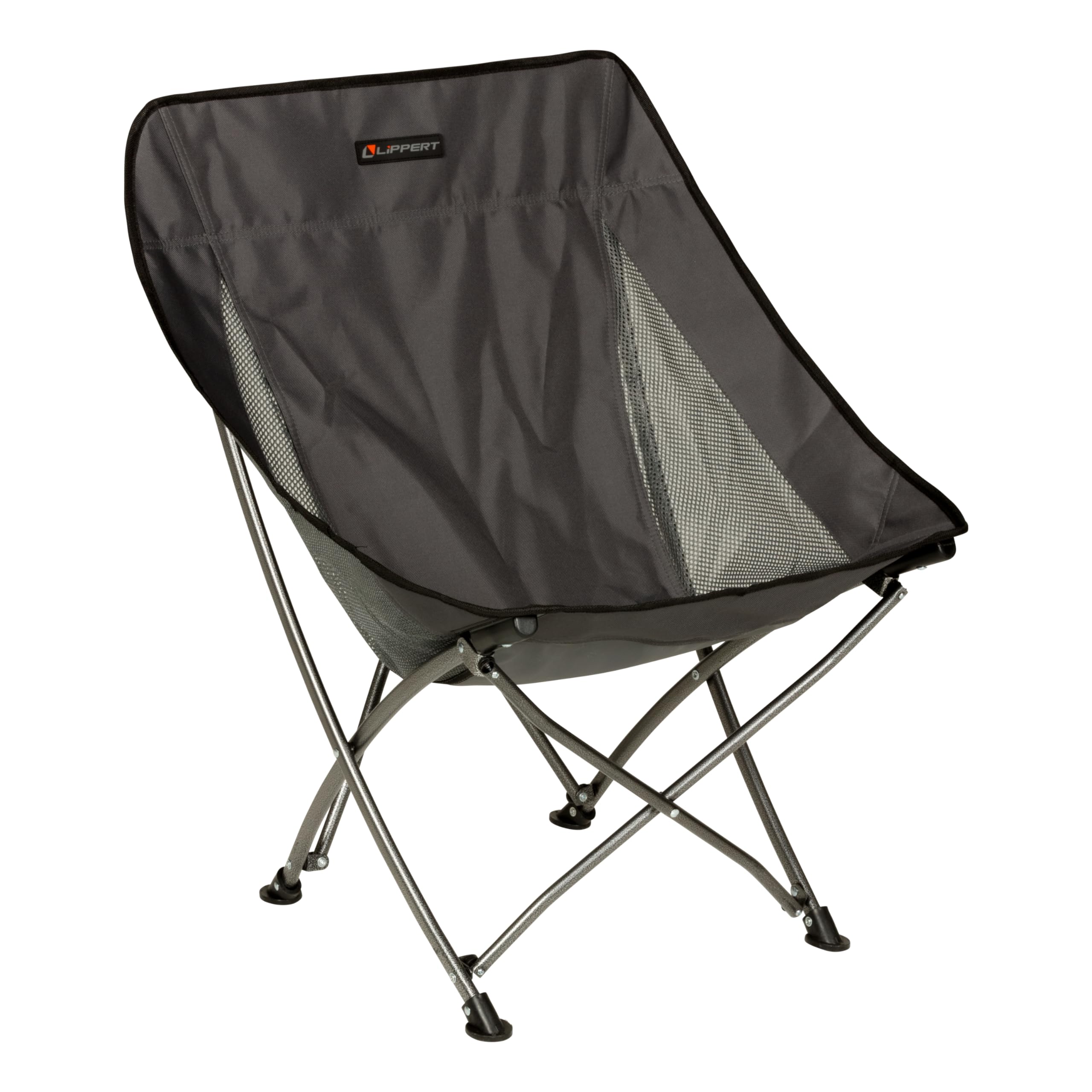 COMPACT SCOOP QUAD CHAIR  DARK GREY