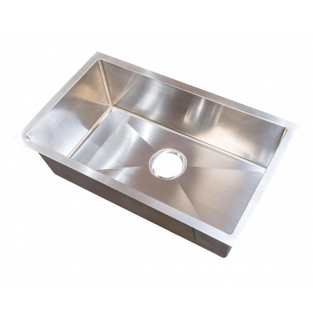 25X15X7 SINGLE BOWL SINK; R10 CORNERS; STAINLESS STEEL 304