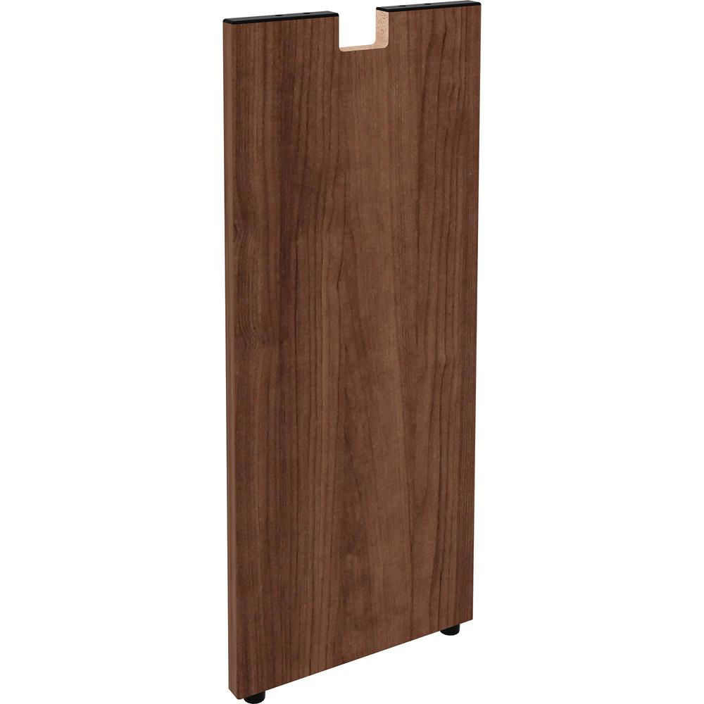 Lorell Credenza Base - 12" x 1" x 28.5" - Material: Metal - Finish: Walnut Laminate