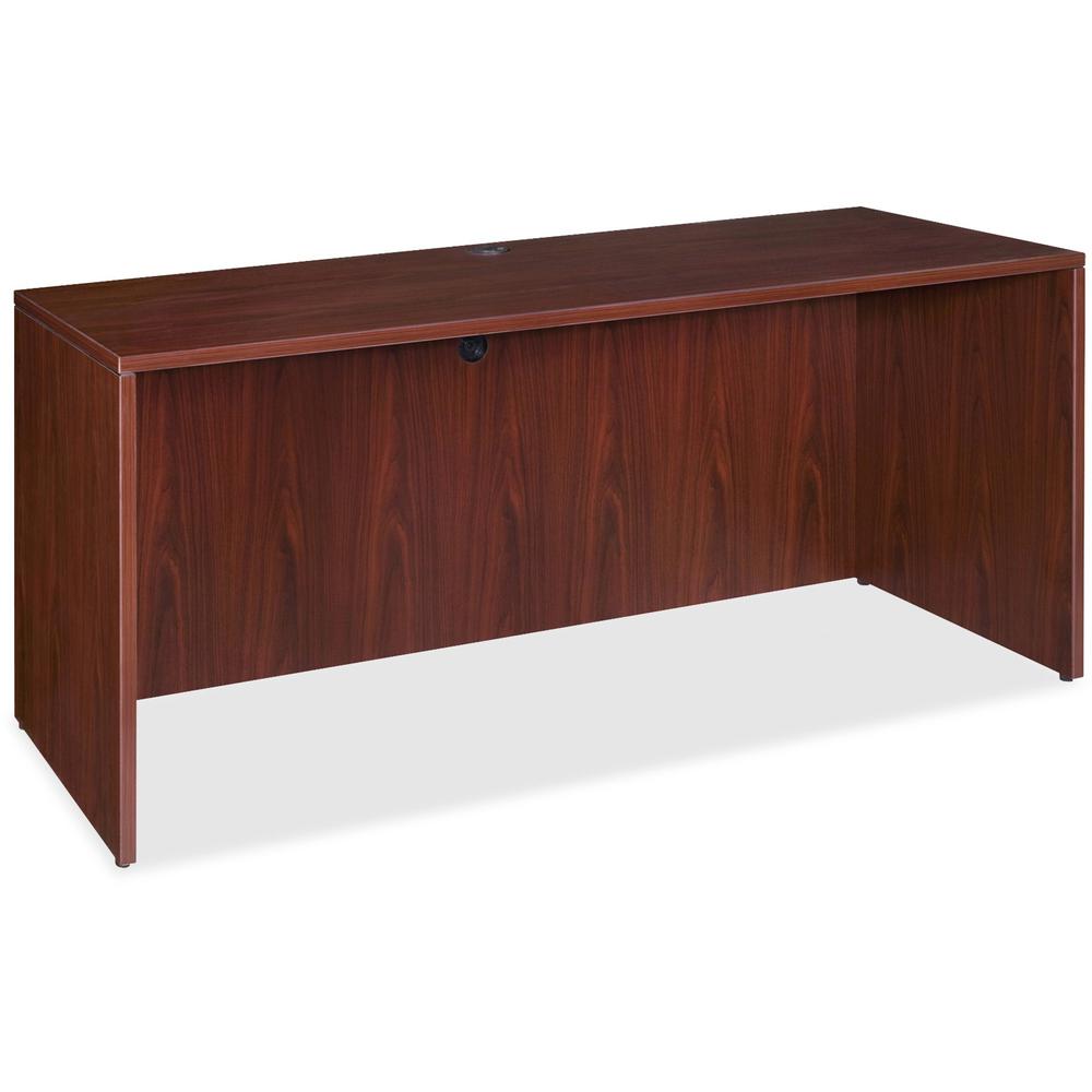 Lorell Essentials Credenza Shell - 70.9" x 23.6" x 1" x 29.5" - Finish: Laminate, Mahogany