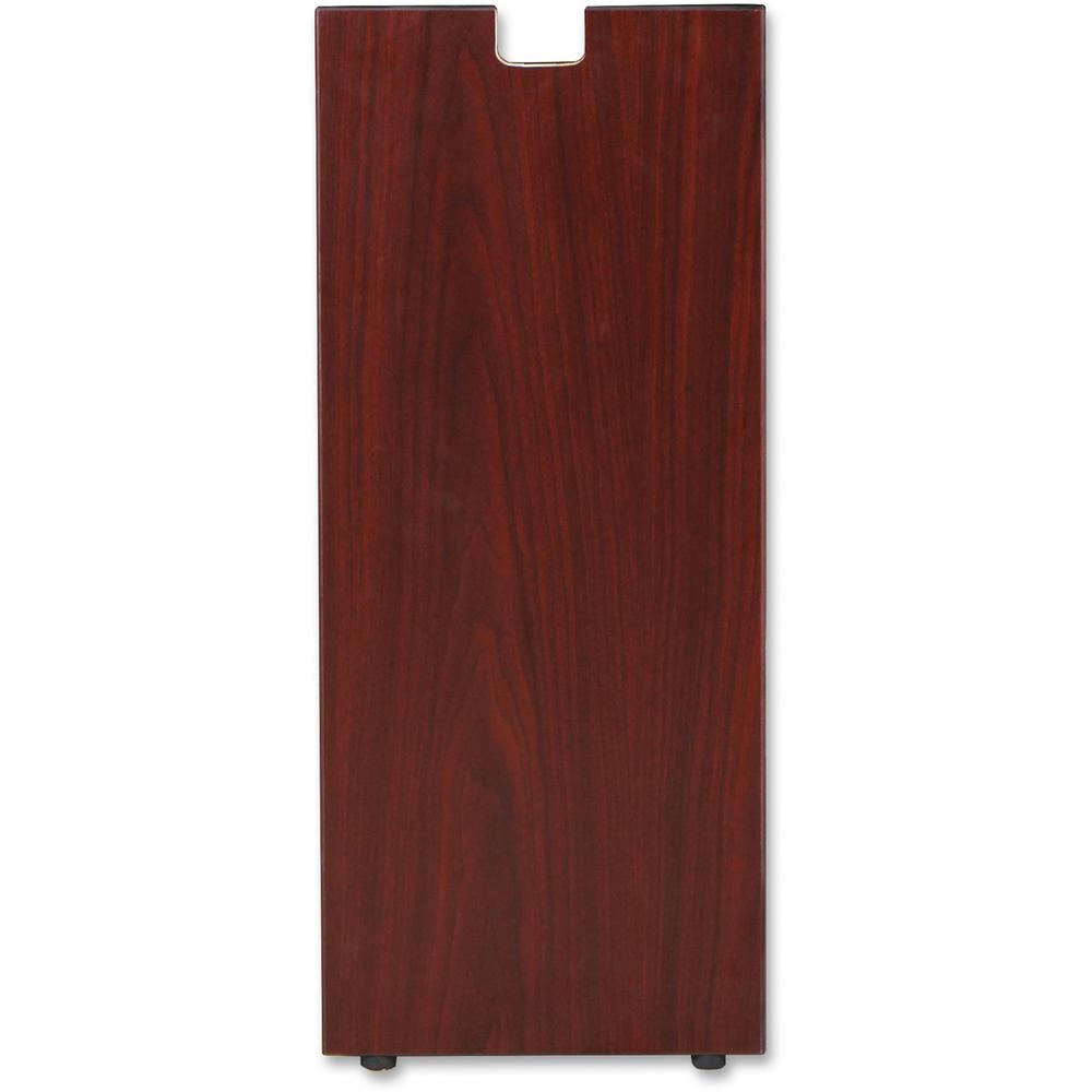 Lorell Mahogany Laminate Credenza Leg - Rectangular Base - 28" Height x 11.75" Width x 1" Depth - Assembly Required - Laminated