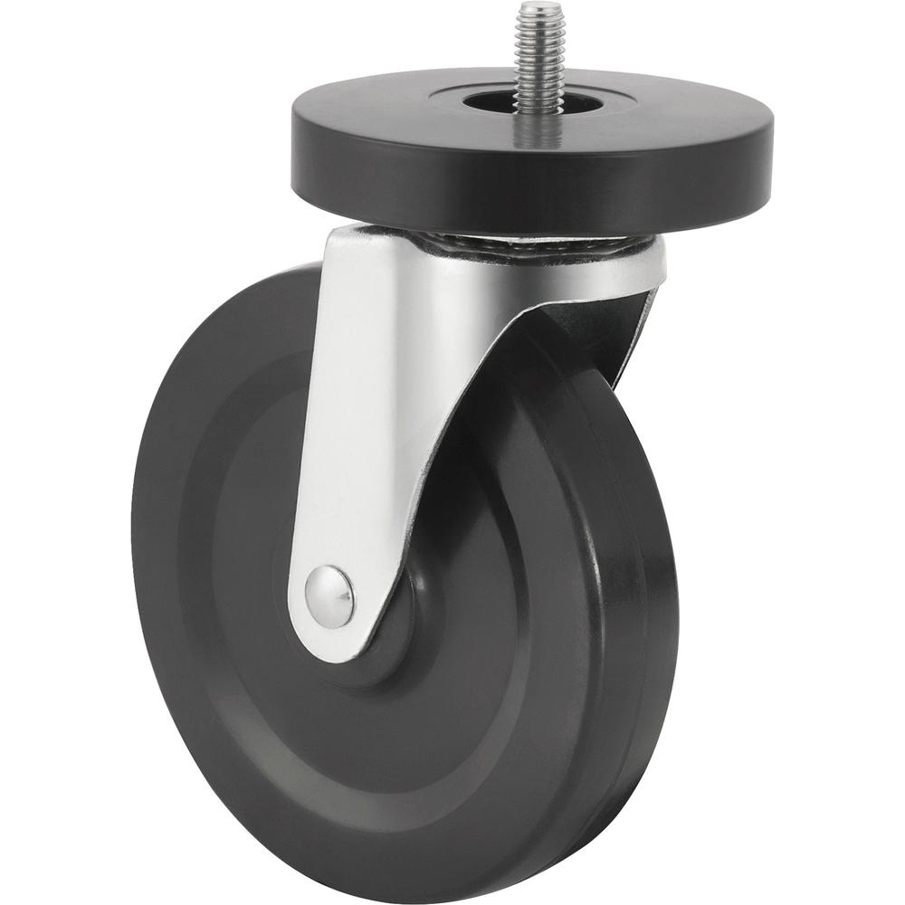 Lorell Industrial Shelving Caster Kit - 5" Diameter - Black - 4 / Set