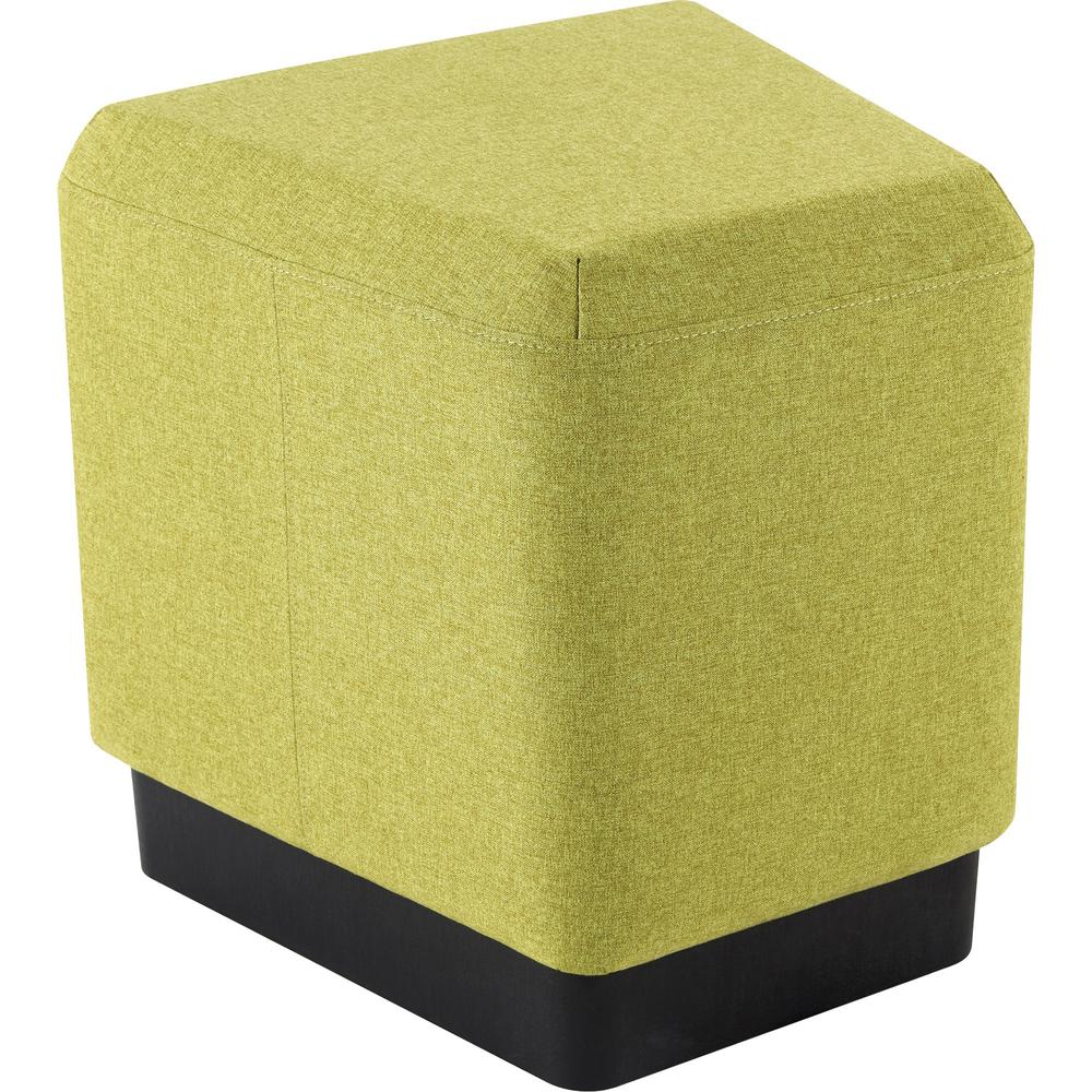 Lorell Contemporary 17" Rectangular Foot Stool - Green Fabric Seat - 1 Each
