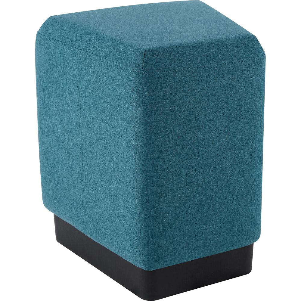 Lorell Contemporary 20" Rectangular Foot Stool - Indigo Fabric Seat - 1 Each