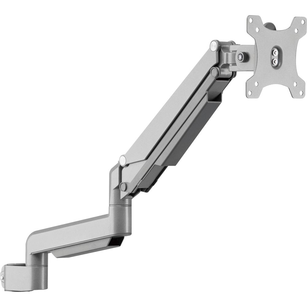 Lorell Mounting Arm for Monitor - Gray - Height Adjustable - 1 Display(s) Supported - 19.80 lb Load Capacity - 75 x 75, 100 x 10