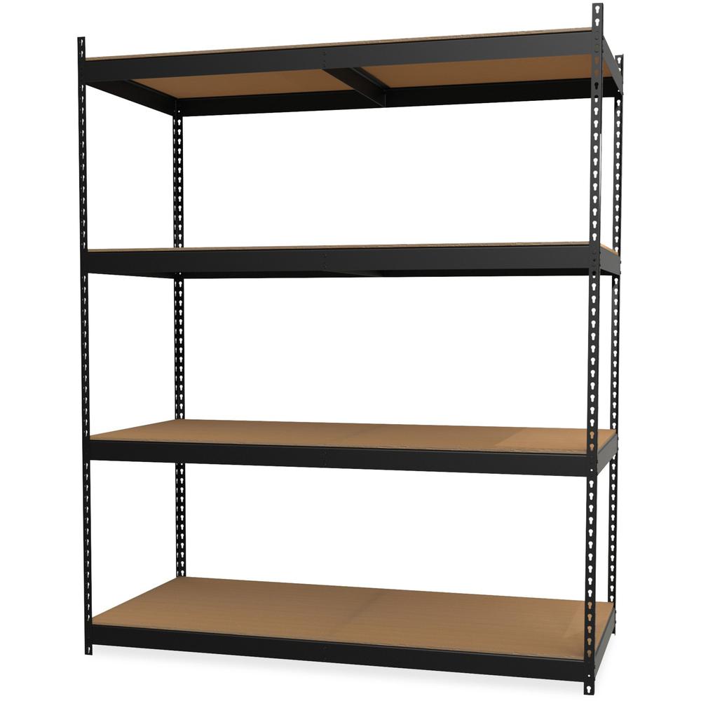 Lorell Archival Shelving - 80 x Box - 4 Compartment(s) - 84" Height x 69" Width x 33" Depth - 28% Recycled - Black - Steel, Part