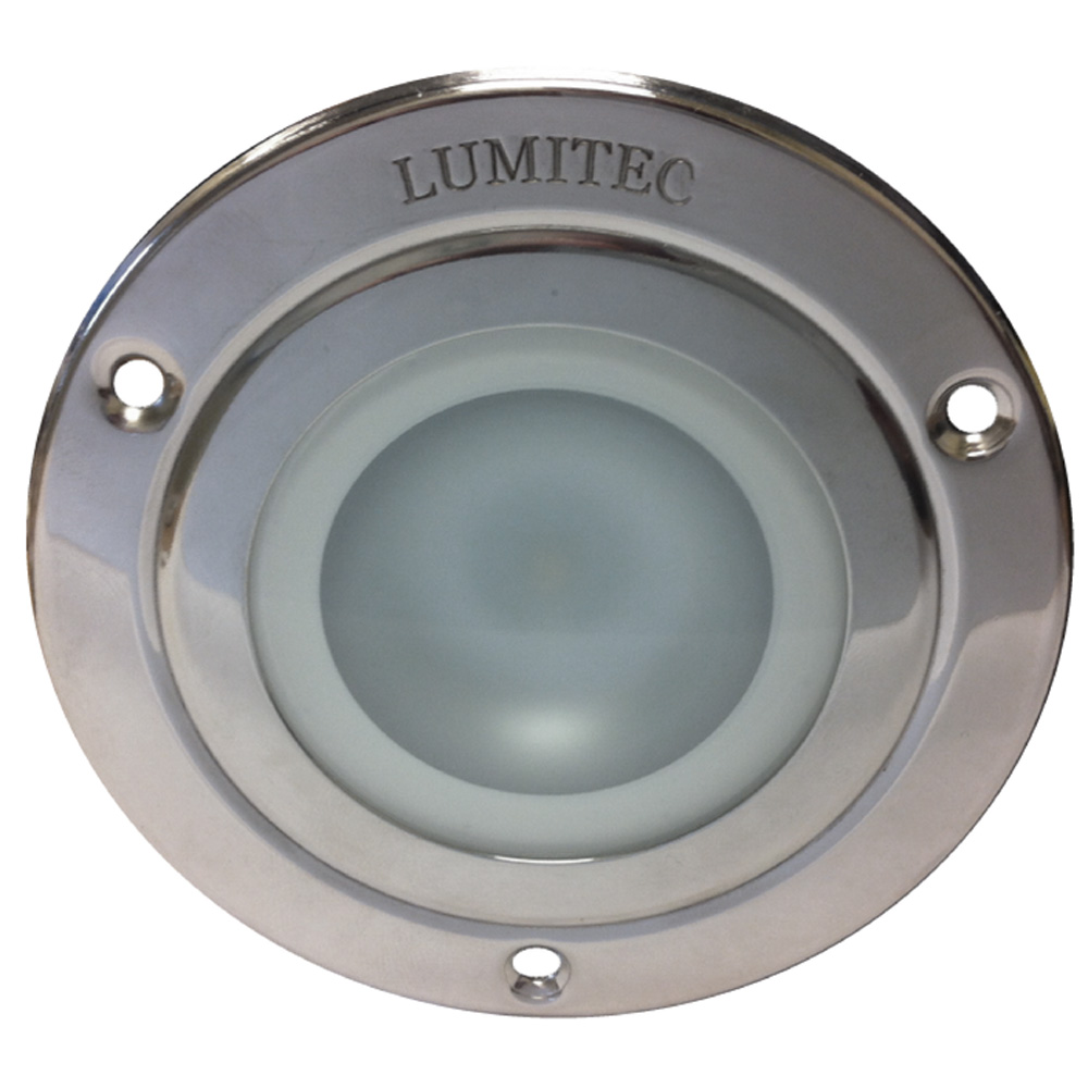 Lumitec Shadow - Flush Mount Down Light - Polished SS Finish - 3-Color Red/Blue Non Dimming w/White Dimming