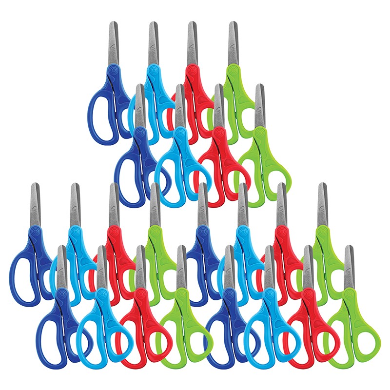 Essentials Kids Scissors 5", Blunt, Assorted Colors, Pack of 24