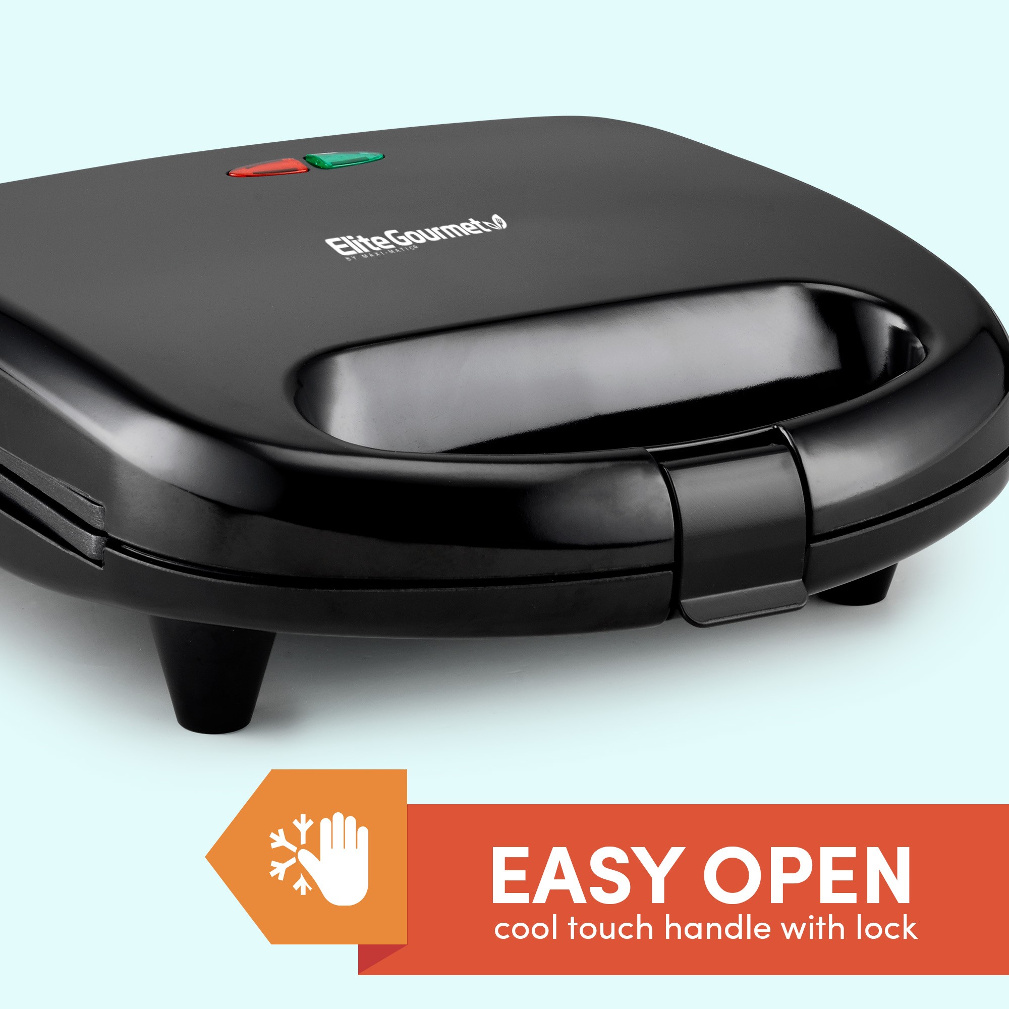 Maximatic ESM2207X Black Sandwich Maker Non Stick