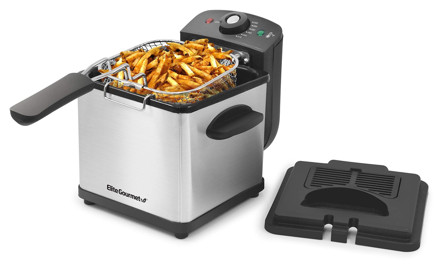 Elite EDF1607X Stainless Steel 1.6 Quart Deep Fryer