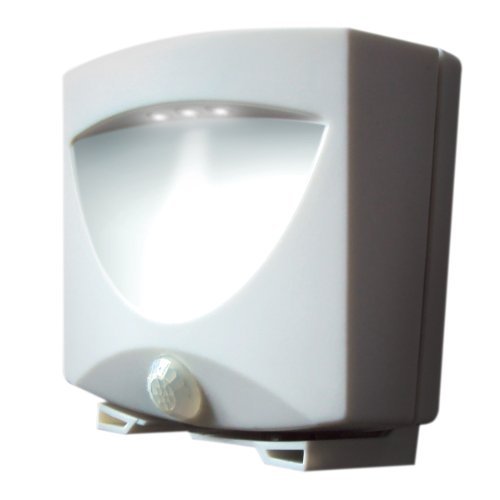 MAXSA Innovations 40341 Battery-Powered Motion-Activated Outdoor Night Light (White)