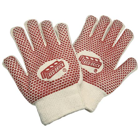 Red Brick Gloves, Red/White, Large