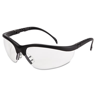 Klondike Safety Glasses, Matte Black Frame, Clear Lens