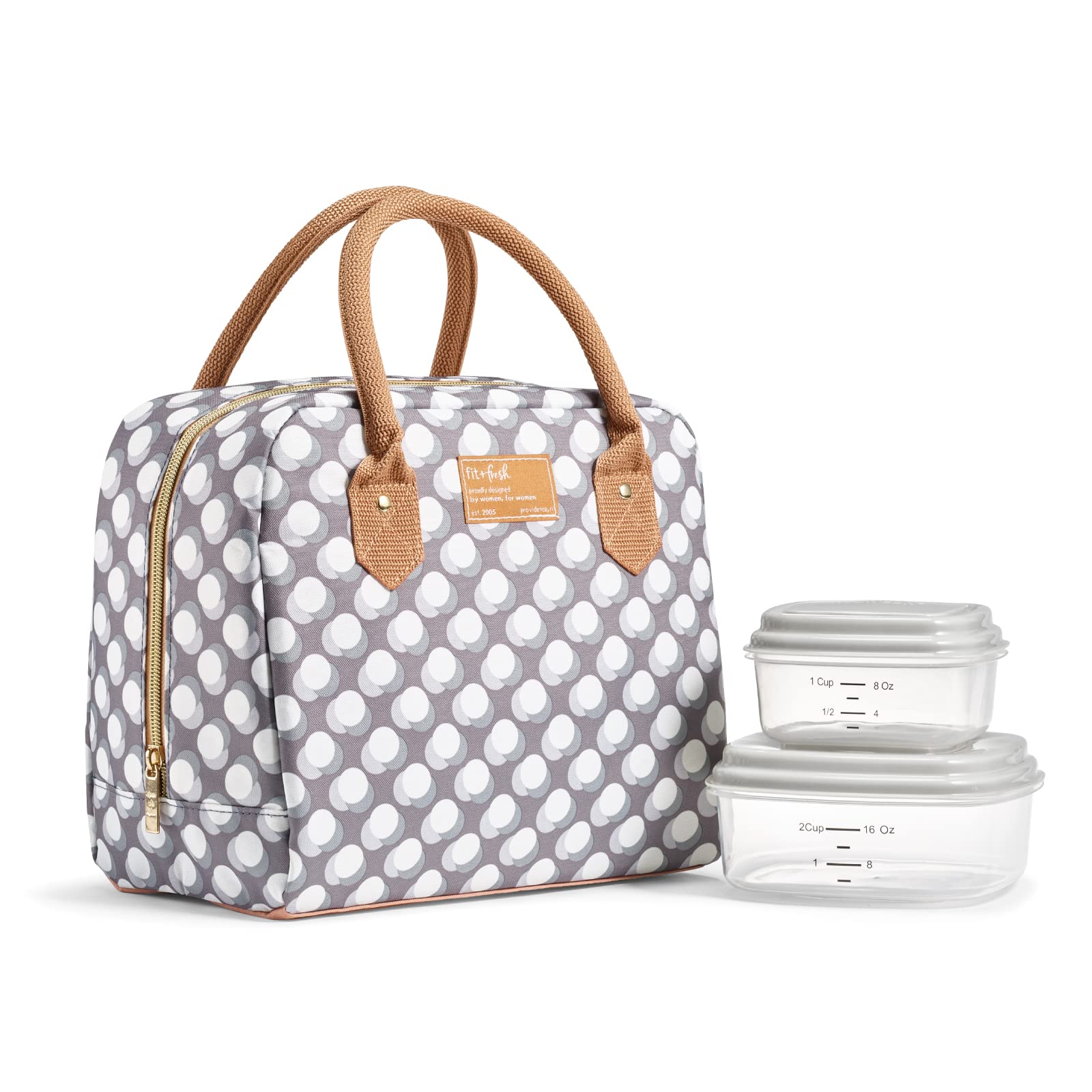 Fit&Fresh 7039FF2967 Gray Chic Dot Bloomington Bag