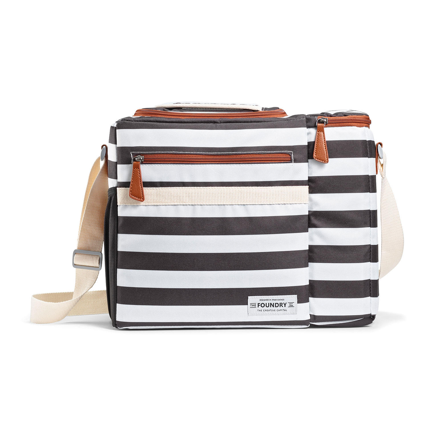 Fit&Fresh 1354FFSC2947 Black Andwhite Horizontal Stripe Bag