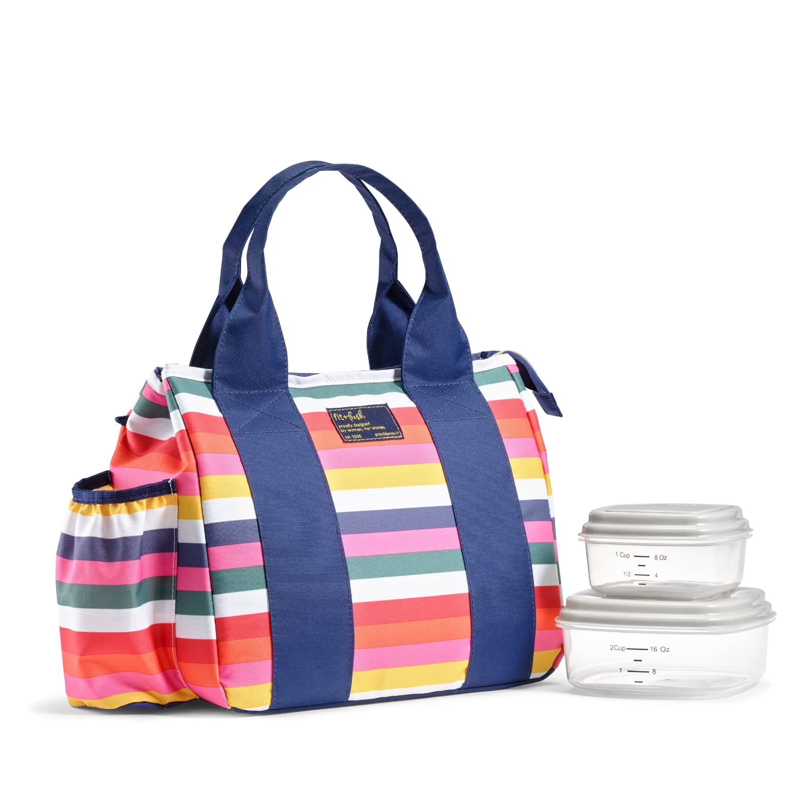 Fit&Fresh 2855FF2943 Colorful Stripe Sanibel Lunch Bag