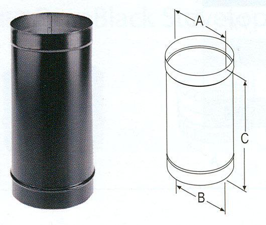 6DBK-12 6X12 Black Single Wall Pipe
