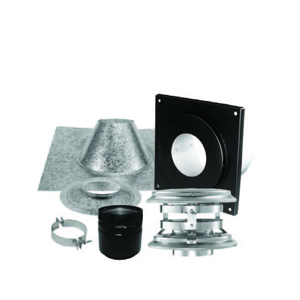 3" PelletVent Pro Vertical Kit For Flat Ceilings - 3PVP-KVA